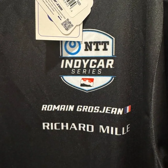 IndyCar Authentic Jersey -24- Grosjean number 77 Short Sleeve Performance Tee - Picture 7 of 9